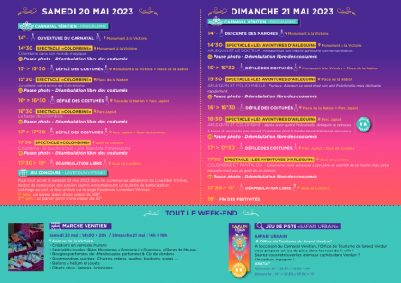 Programme Carnaval 2023 Verso